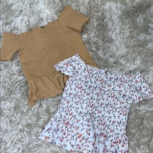 2 American Eagle Off Shoulder Tops
